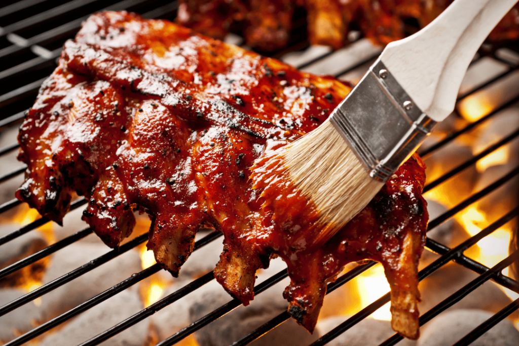 Barbecue ribs served at NY Firehouse Grille
